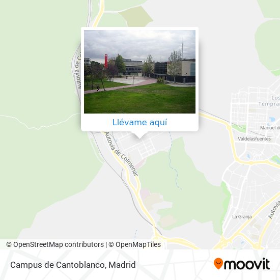 Mapa Campus de Cantoblanco