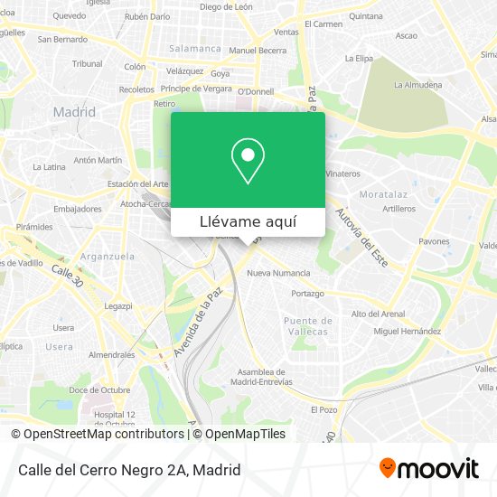 Mapa Calle del Cerro Negro 2A