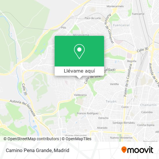 Mapa Camino Pena Grande