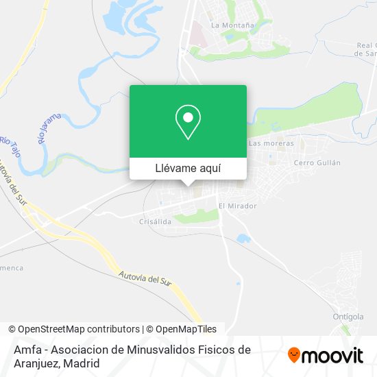 Mapa Amfa - Asociacion de Minusvalidos Fisicos de Aranjuez