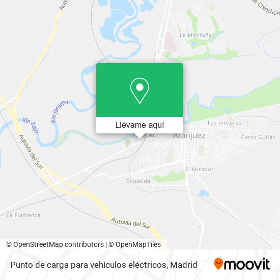 Mapa Punto de carga para vehículos eléctricos