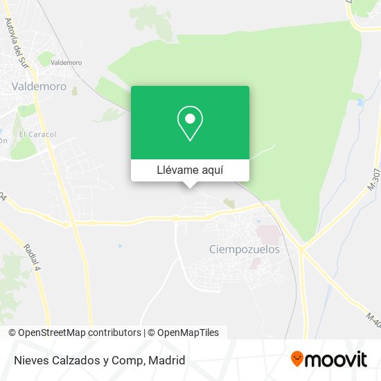 Mapa Nieves Calzados y Comp