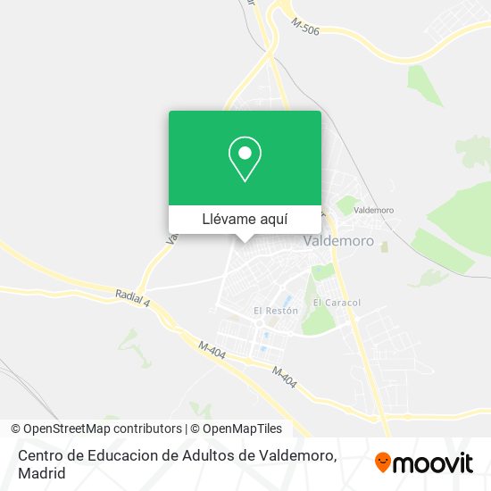 Mapa Centro de Educacion de Adultos de Valdemoro