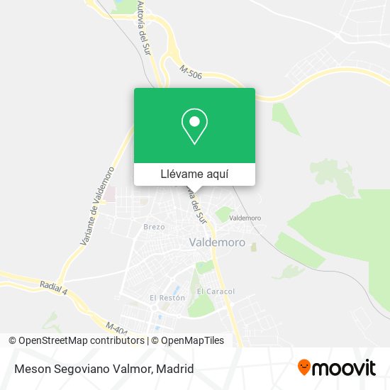 Mapa Meson Segoviano Valmor