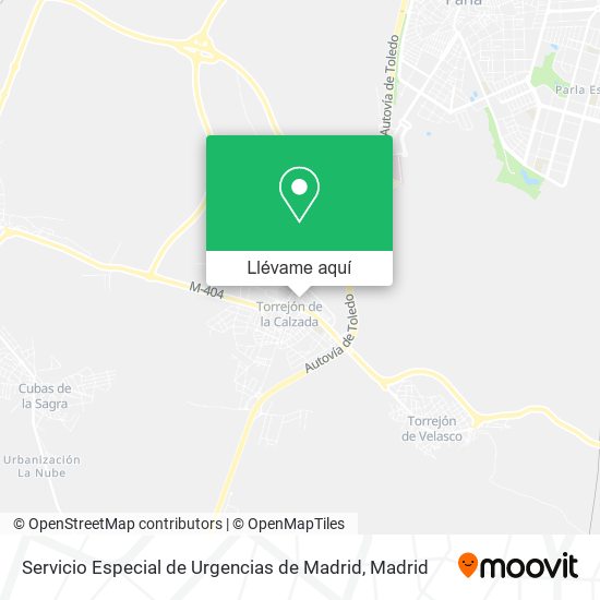 Mapa Servicio Especial de Urgencias de Madrid