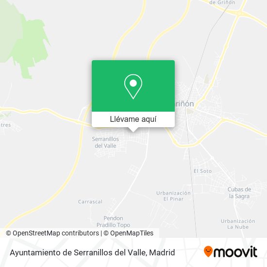 Mapa Ayuntamiento de Serranillos del Valle