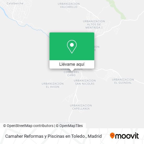 Mapa Camaher Reformas y Piscinas en Toledo.
