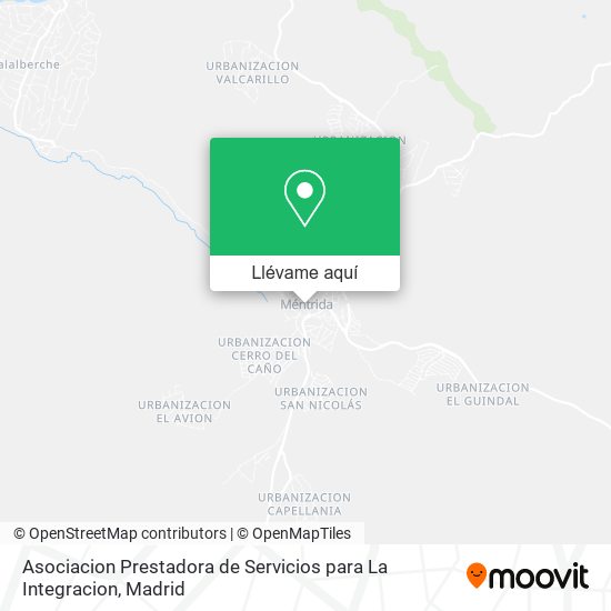 Mapa Asociacion Prestadora de Servicios para La Integracion