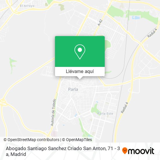 Mapa Abogado Santiago Sanchez Criado San Anton, 71 - 3 a