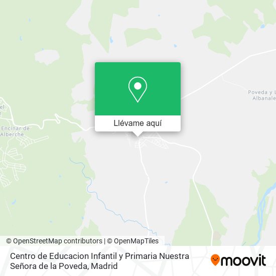 Mapa Centro de Educacion Infantil y Primaria Nuestra Señora de la Poveda