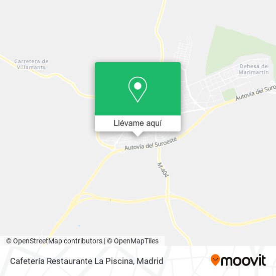 Mapa Cafetería Restaurante La Piscina