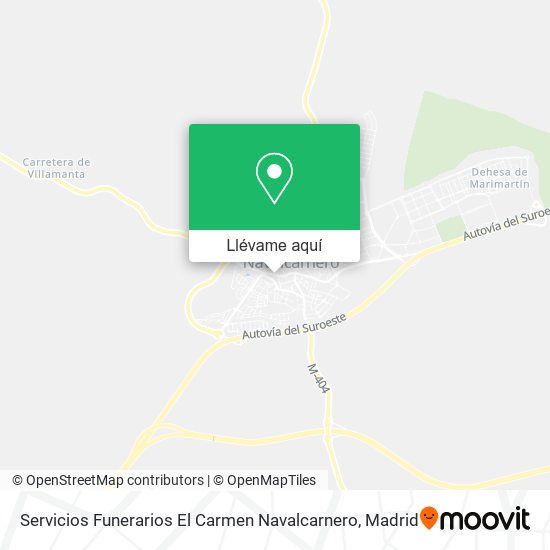 Mapa Servicios Funerarios El Carmen Navalcarnero