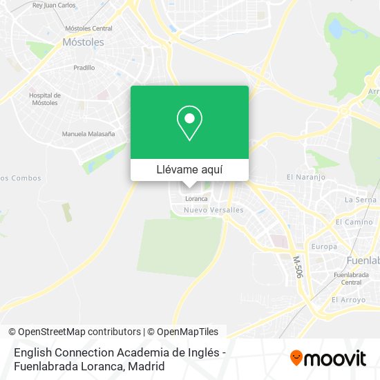 Mapa English Connection Academia de Inglés - Fuenlabrada Loranca