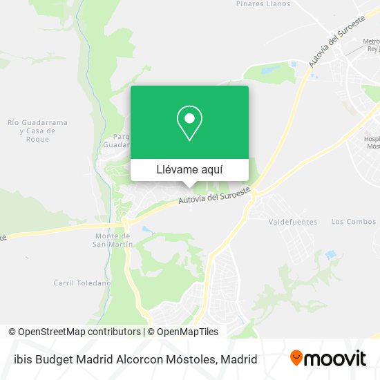 Mapa ibis Budget Madrid Alcorcon Móstoles