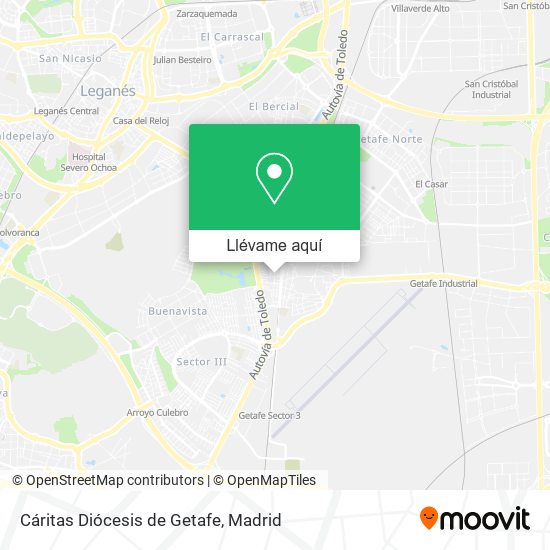 Mapa Cáritas Diócesis de Getafe