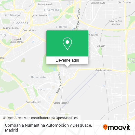 Mapa Compania Numantina Automocion y Desguace