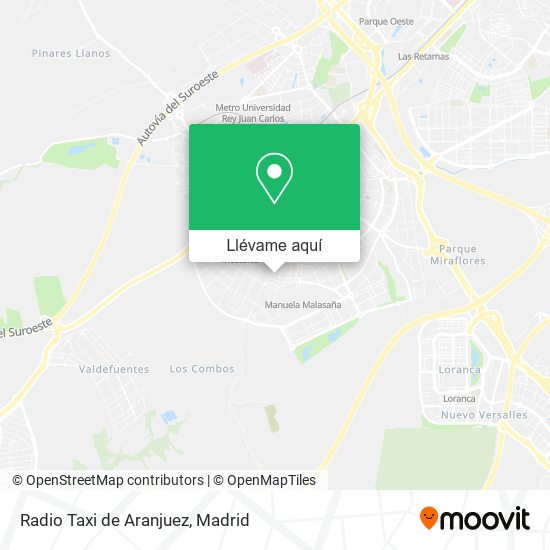 Mapa Radio Taxi de Aranjuez