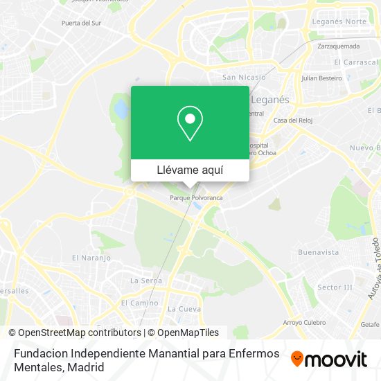 Mapa Fundacion Independiente Manantial para Enfermos Mentales