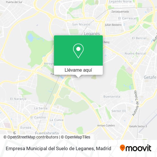 Mapa Empresa Municipal del Suelo de Leganes