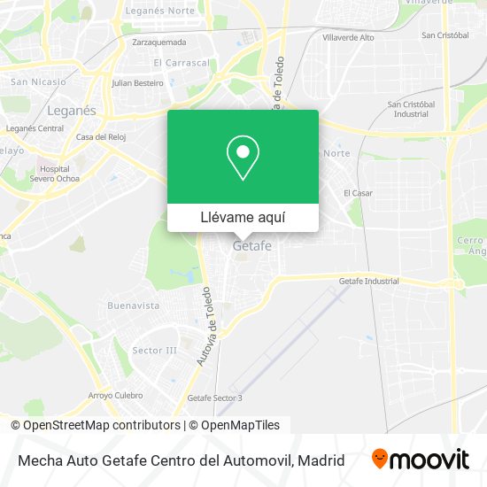 Mapa Mecha Auto Getafe Centro del Automovil