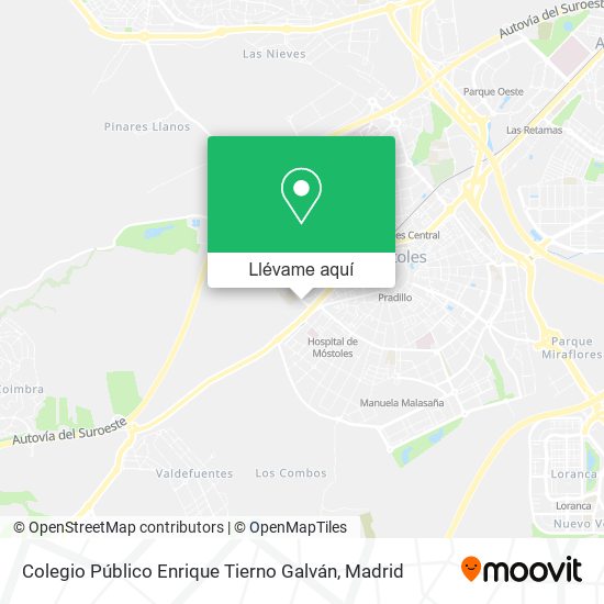 Mapa Colegio Público Enrique Tierno Galván