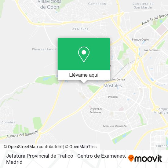 Mapa Jefatura Provincial de Trafico - Centro de Examenes