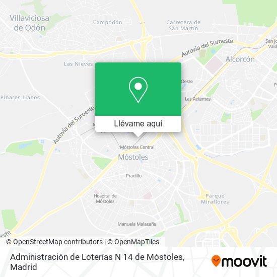 Mapa Administración de Loterías N 14 de Móstoles