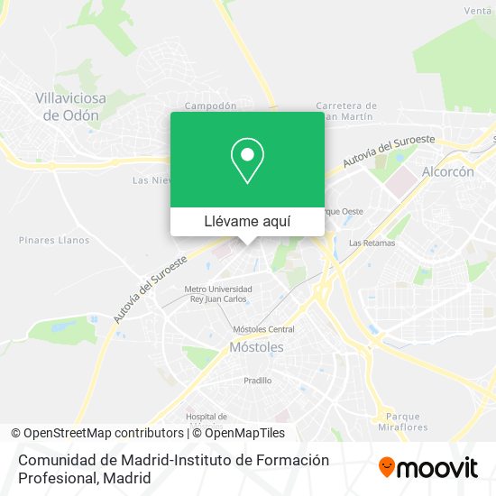 Mapa Comunidad de Madrid-Instituto de Formación Profesional