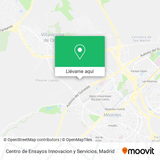 Mapa Centro de Ensayos Innovacion y Servicios