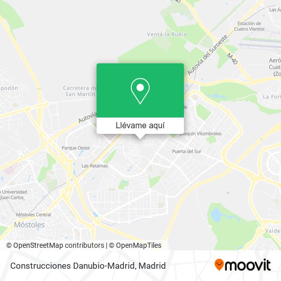 Mapa Construcciones Danubio-Madrid