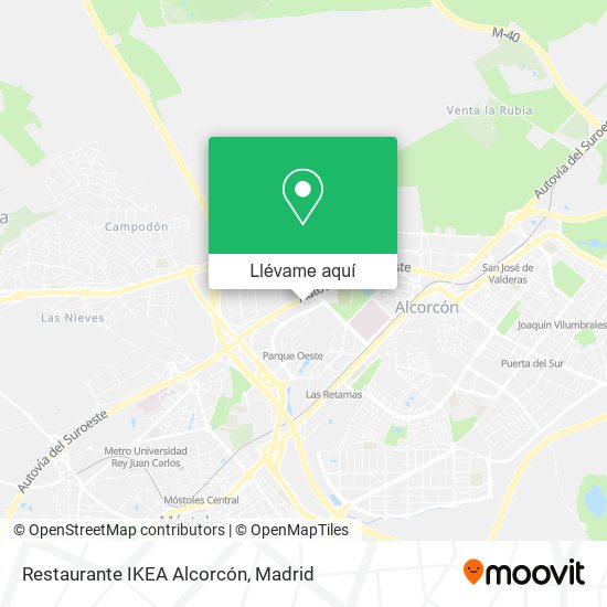 Mapa Restaurante IKEA Alcorcón