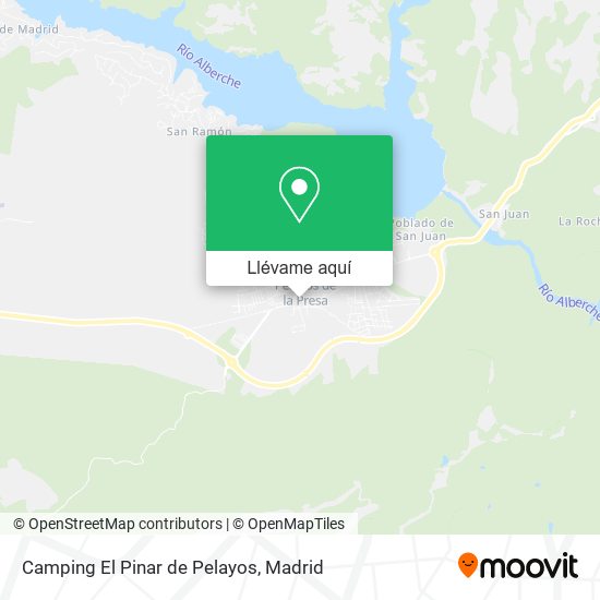 Mapa Camping El Pinar de Pelayos