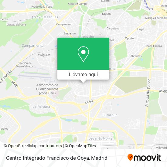 Mapa Centro Integrado Francisco de Goya