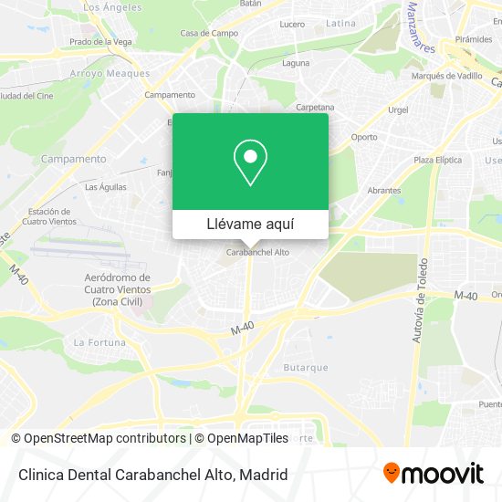 Mapa Clinica Dental Carabanchel Alto