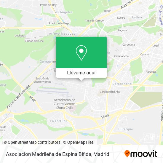 Mapa Asociacion Madrileña de Espina Bifida