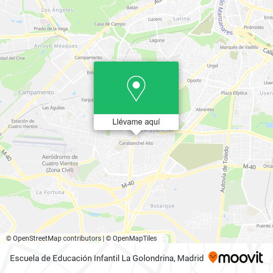 Mapa Escuela de Educación Infantil La Golondrina