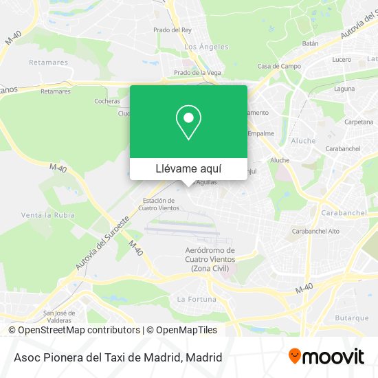 Mapa Asoc Pionera del Taxi de Madrid