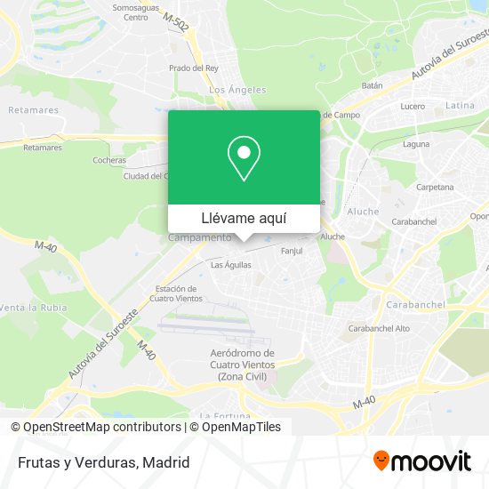 Mapa Frutas y Verduras