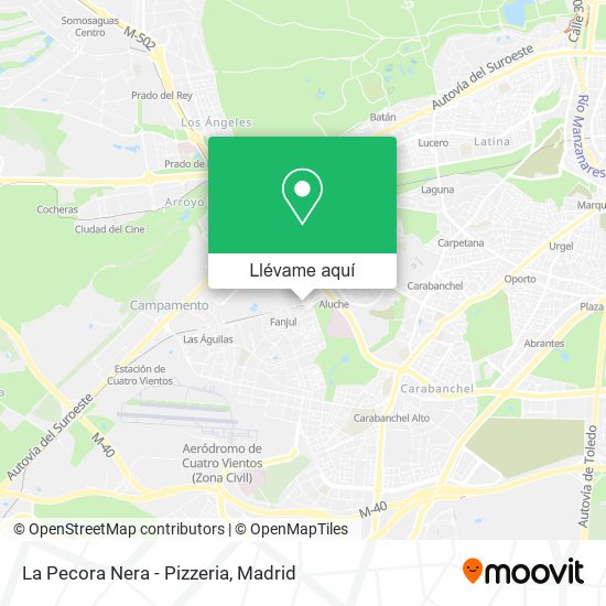Mapa La Pecora Nera - Pizzeria