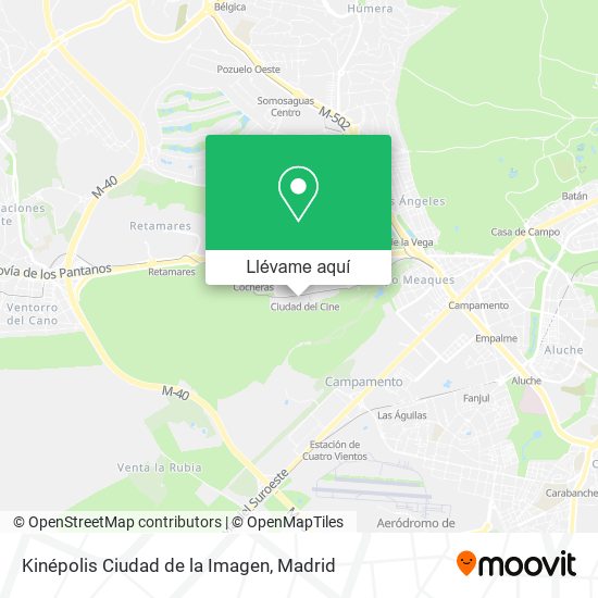 Mapa Kinépolis Ciudad de la Imagen