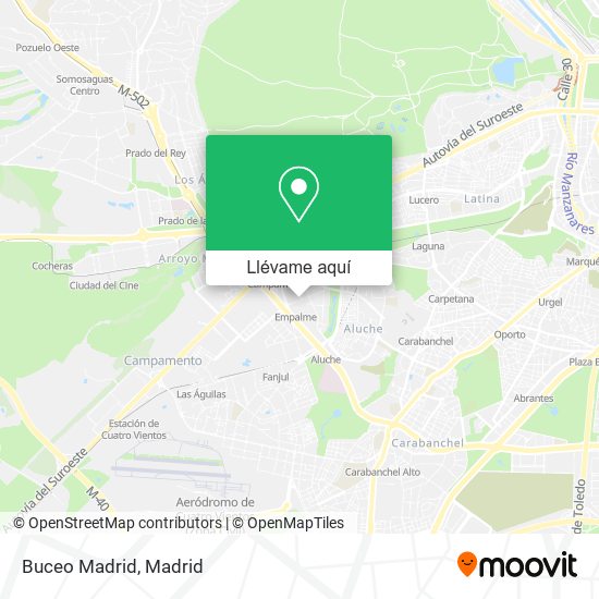 Mapa Buceo Madrid