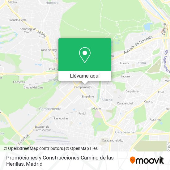 Mapa Promociones y Construcciones Camino de las Herillas