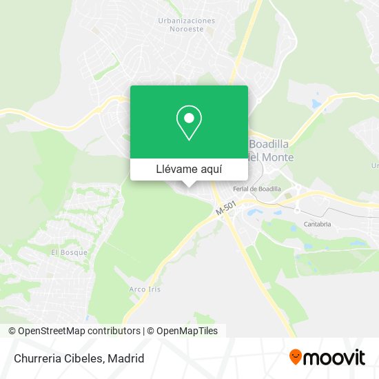 Mapa Churreria Cibeles