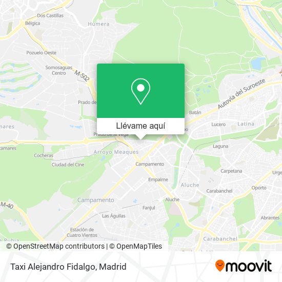 Mapa Taxi Alejandro Fidalgo