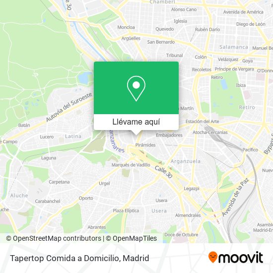 Mapa Tapertop Comida a Domicilio