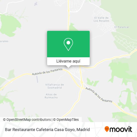 Mapa Bar Restaurante Cafetería Casa Goyo