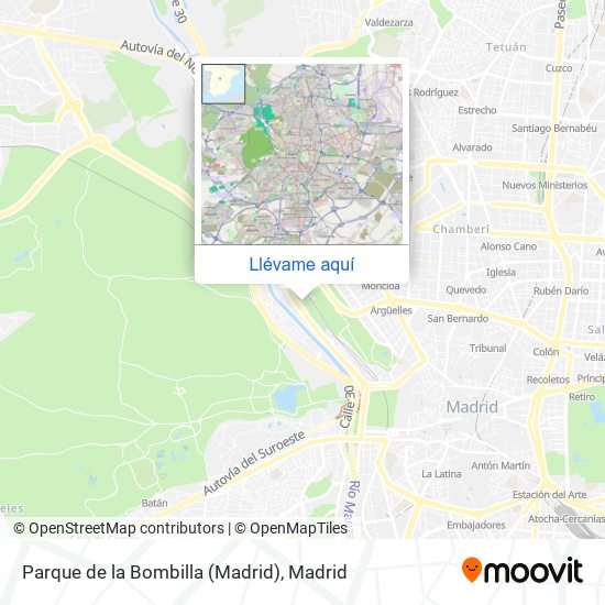 Mapa Parque de la Bombilla (Madrid)