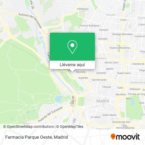 Mapa Farmacia Parque Oeste