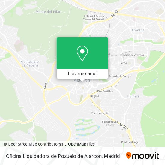 Mapa Oficina Liquidadora de Pozuelo de Alarcon