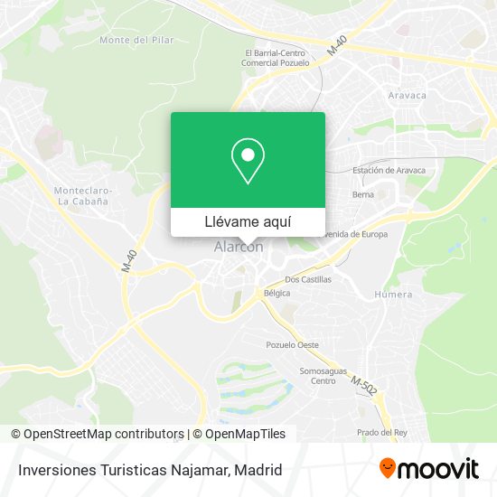 Mapa Inversiones Turisticas Najamar